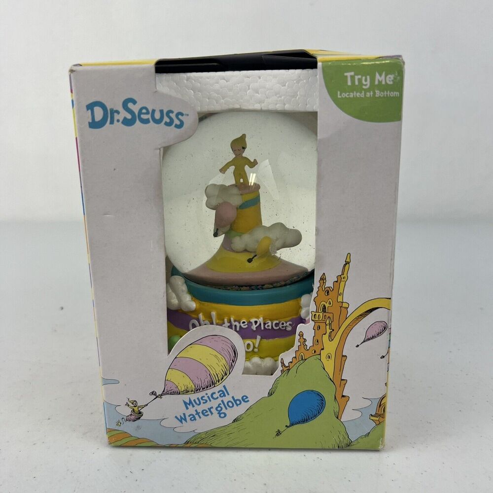 Dr. Seuss Oh! The Places You'll Go! Music Snow globe Graduation Gift